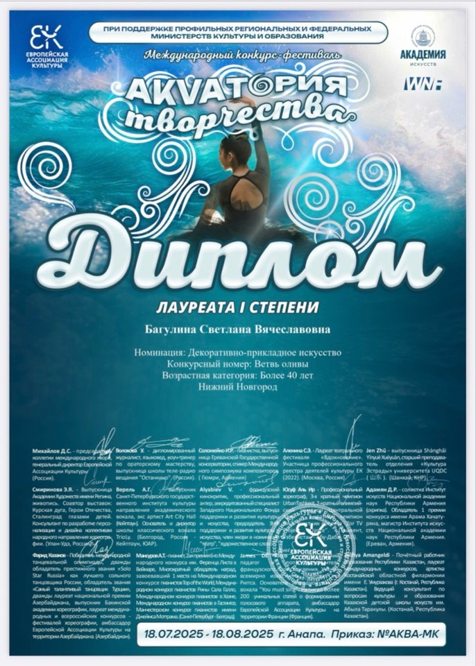 Достижения. Художник Светлана Багулина