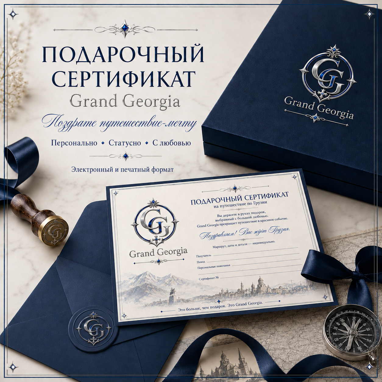 Подарочные сертификаты. Авторские туры в Грузию I Grand Georgia