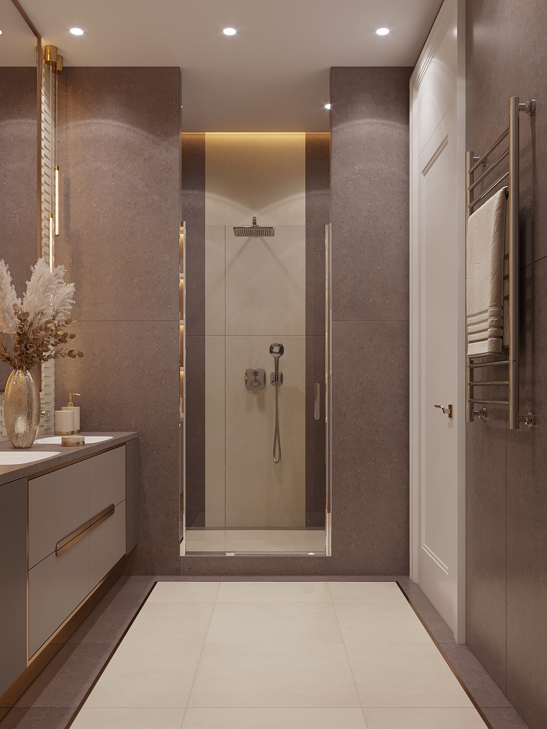 Душевая кабина в строительном варианте