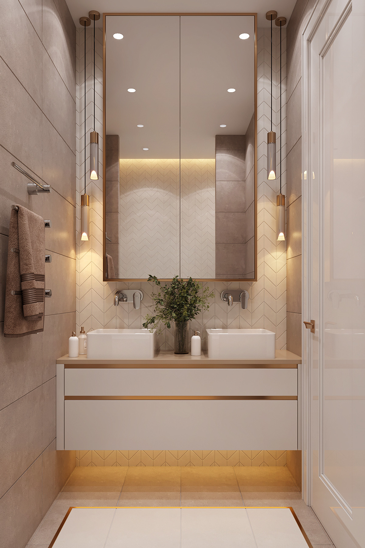 Интерьер светлого санузла