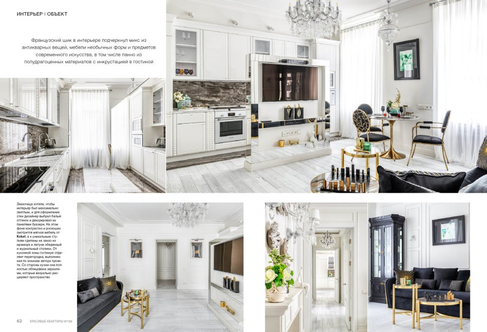 Интерьерный фотограф Кузнецов Сергей — Публикация интерьерной съёмки в журнале Красивые квартиры