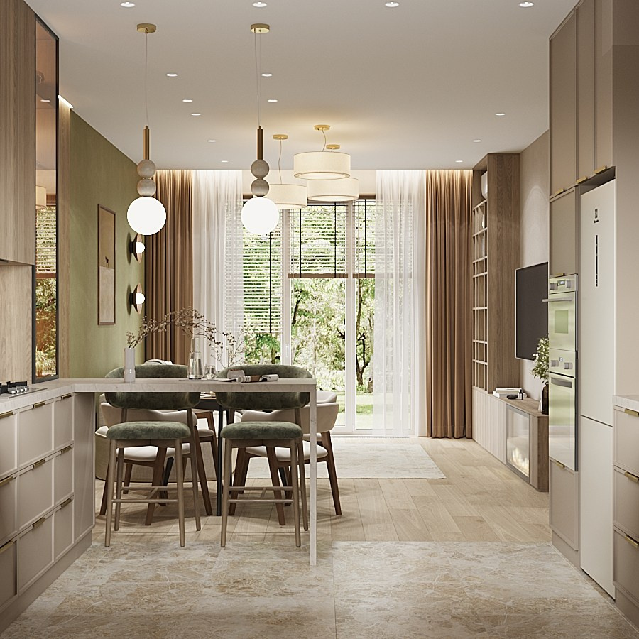 дизайн интерьера загородного дома