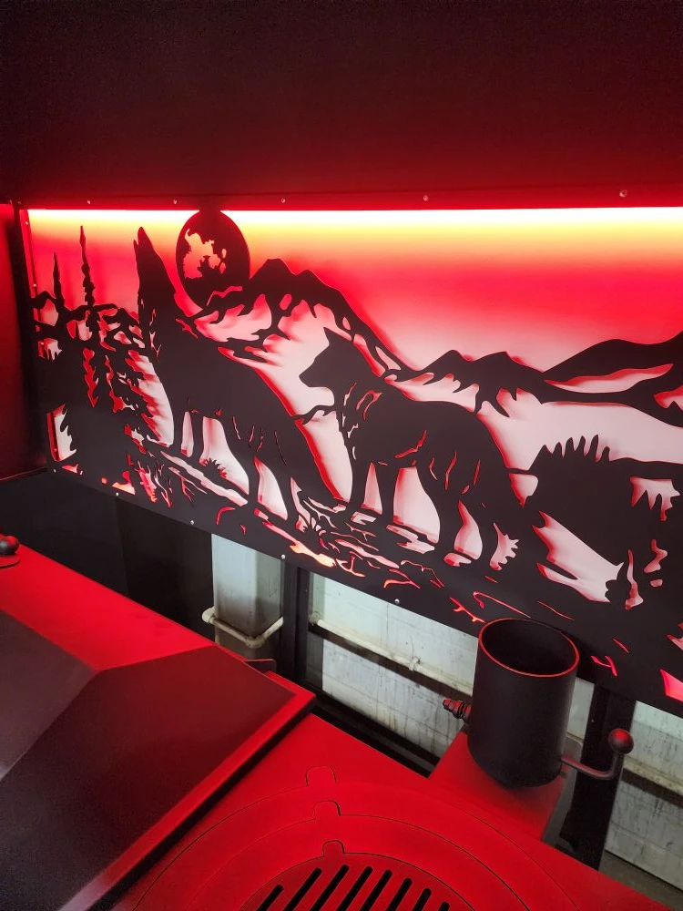 «ДЖЕТА» с расширенным вытяжным зонтом и светодиодной подсветкой. Купить / заказать мангал для дома в Краснодаре от производителя «Дарбин»