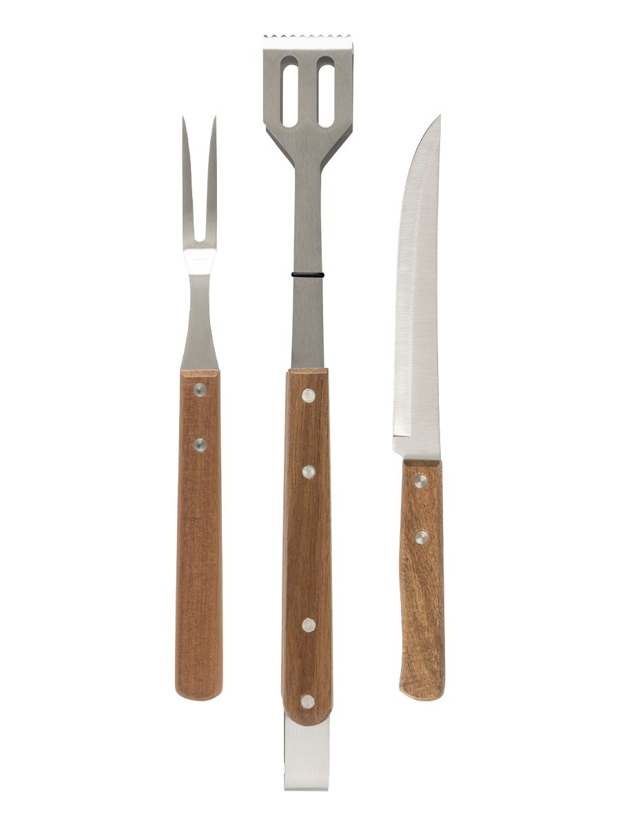 Набор для барбекю с щипцами и вилкой | Фото для карточки Ozon