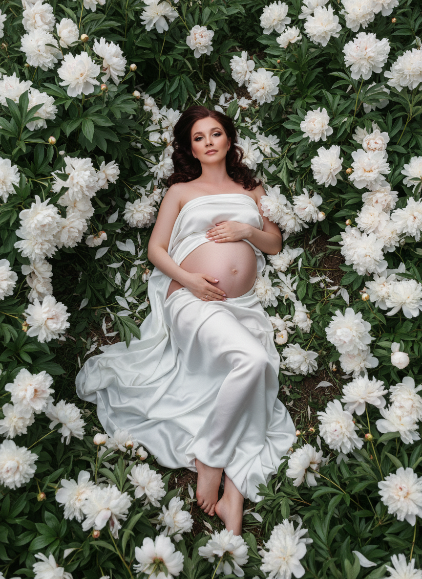 В цветах. Фотограф беременности в Екатеринбурге Илона Филатьева