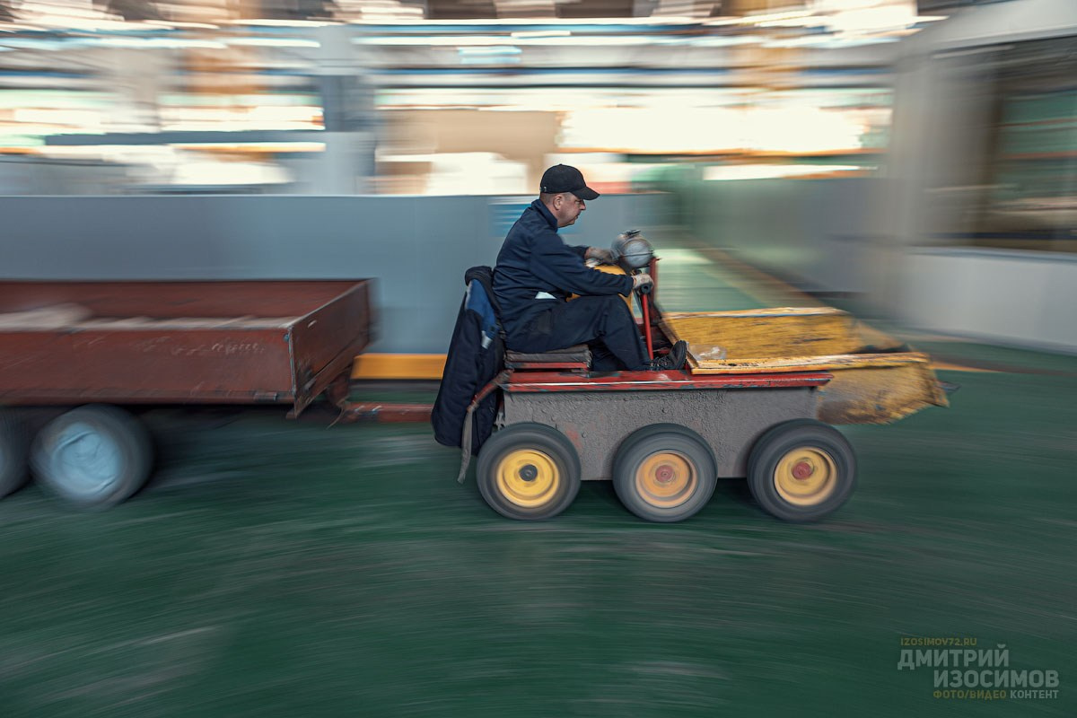 Съёмка на производстве