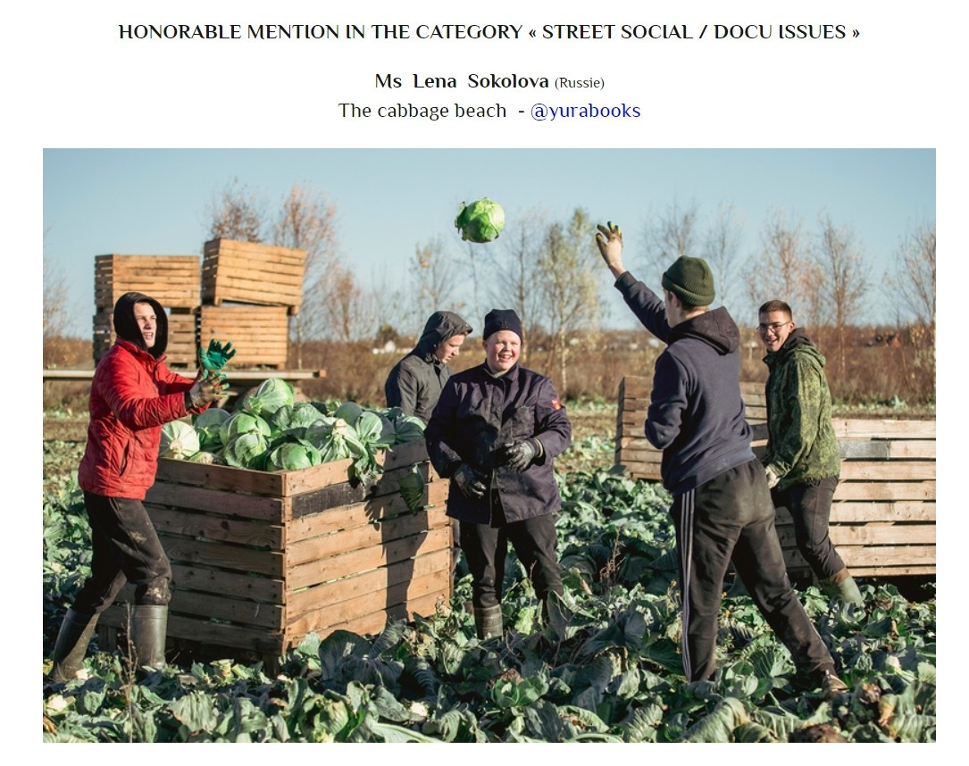 Серебро в Paris Street Photo Awards 2024 и два почетных упоминание жюри. Фотографии Лены Соколовой