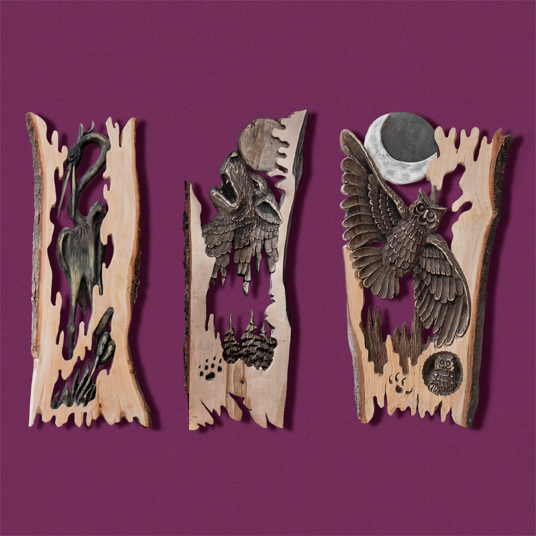 Необычные деревянные картины 