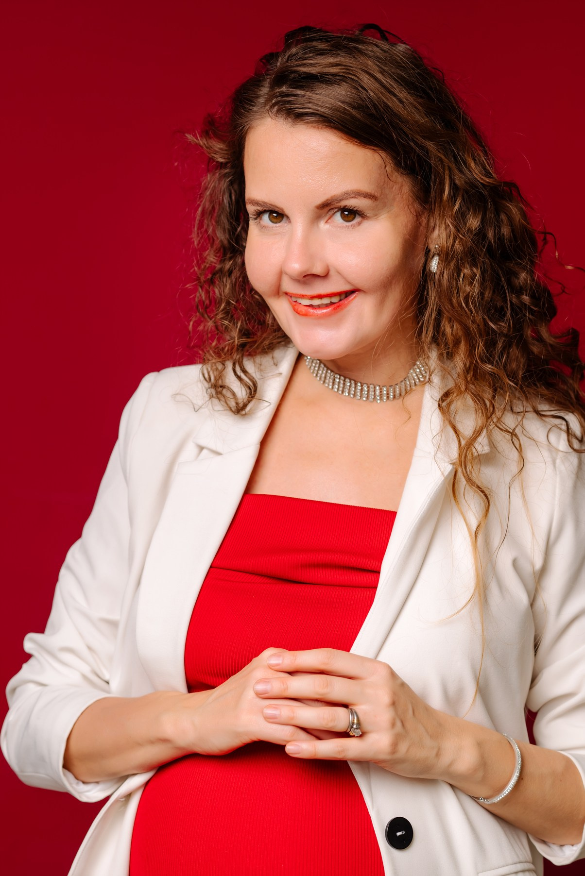 Беременность. В красном. Свадебный и сеейный фотограф в Санкт-Петербурге Елена Худякова