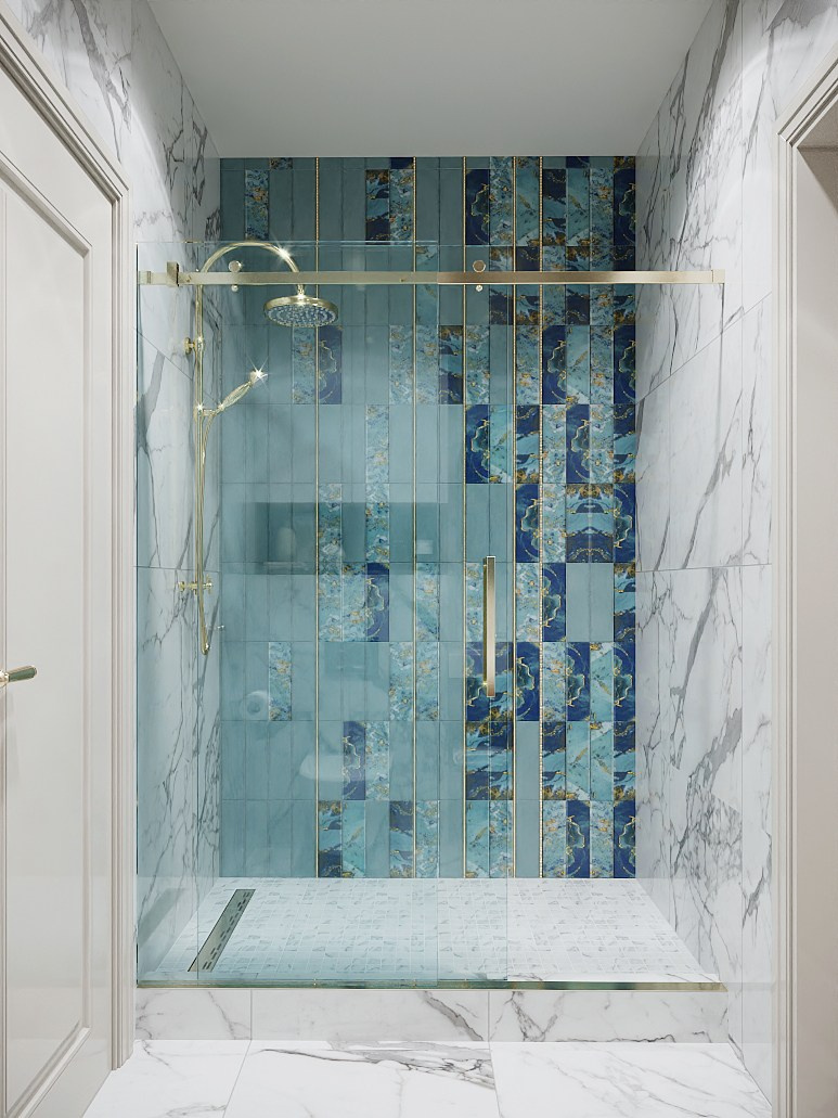 Дом с бирюзовыми акцентами. Студия дизайна