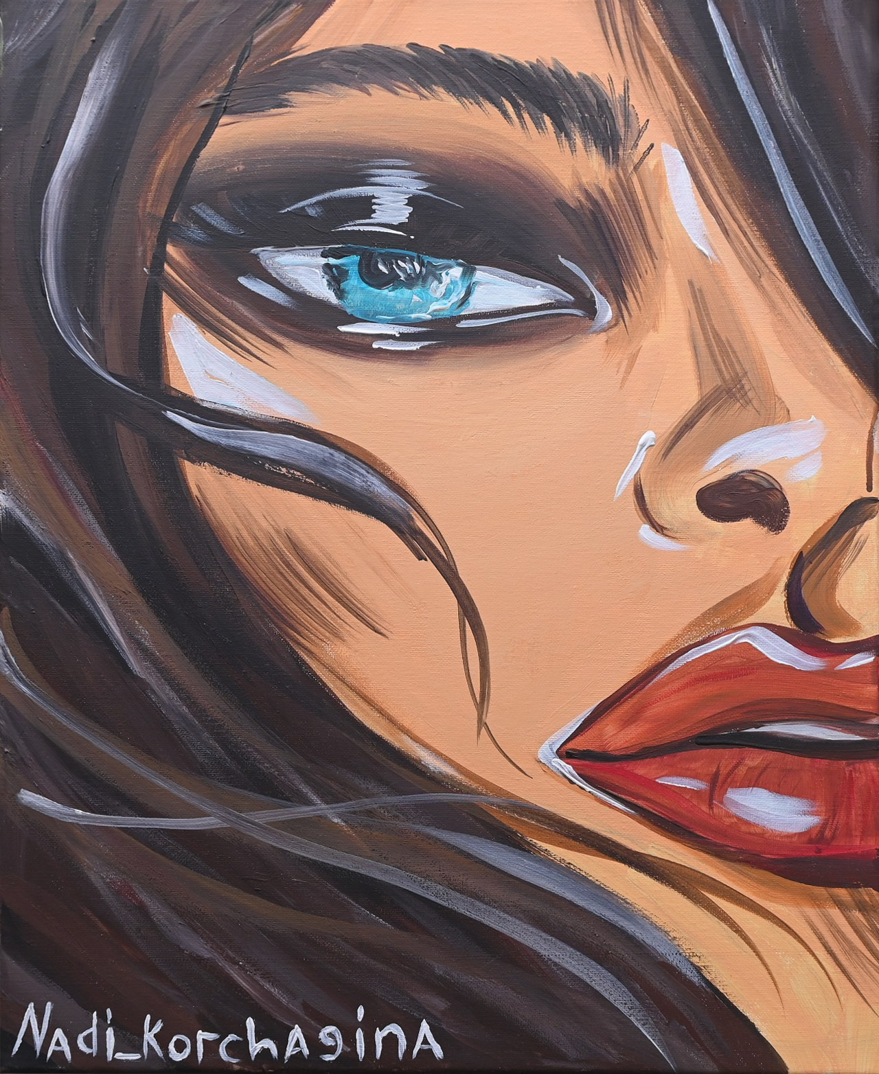 Девушка. Художник интерьерных картин на заказ в Москве Nadi_Korchagina