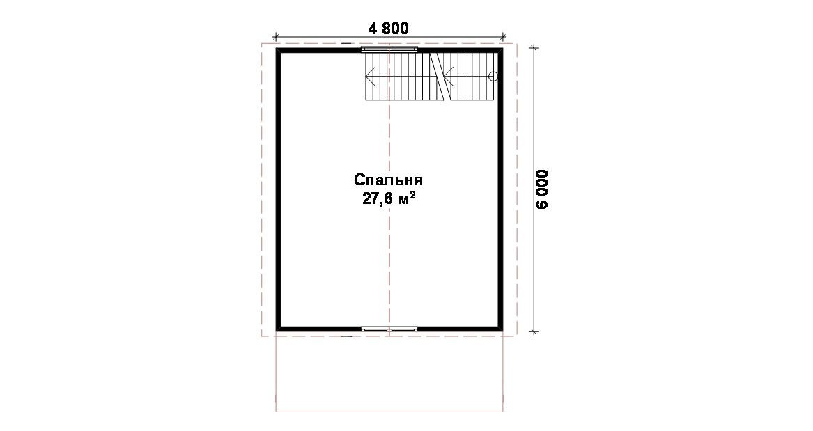 Проект «Скворец» (65 м²). Строительство каркасных домов в Самаре «Атриум-СТ»