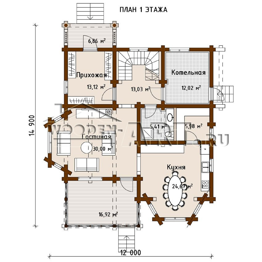 «Белые росы» 266 кв. м. Проекты деревянных домов