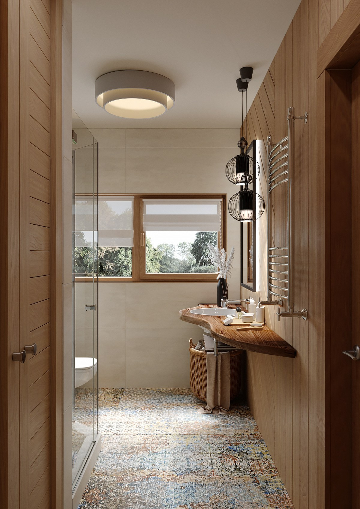 Визуализация санузлов в стиле «Рустик». Заказать 3d визуализацию интерьеров — Дарья Веденёва