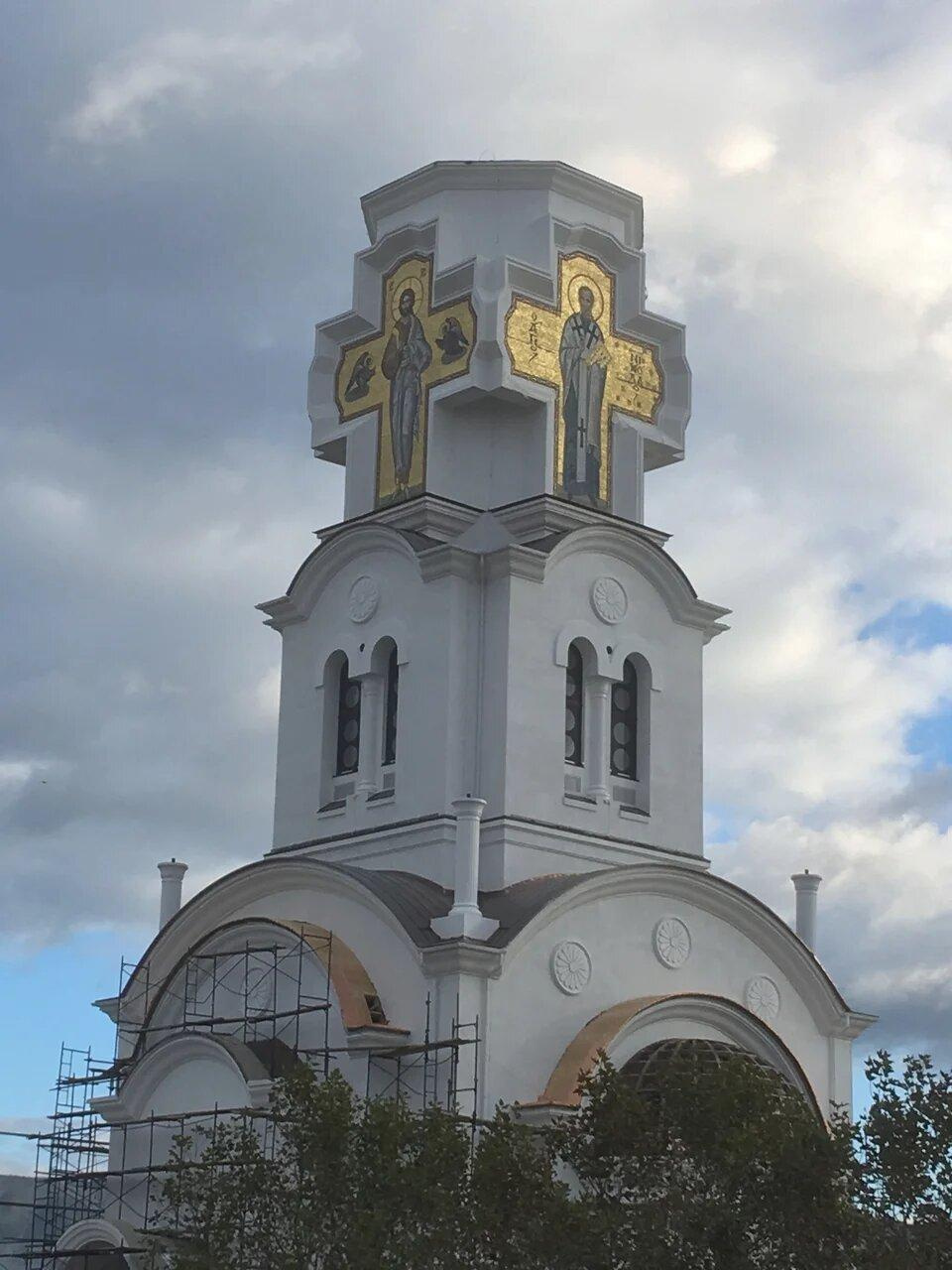 Фасады Храма святых Петра и Февронии Муромских. Новороссийск. НИИКОРОВИН- мастерская мозаики и монументального искусства