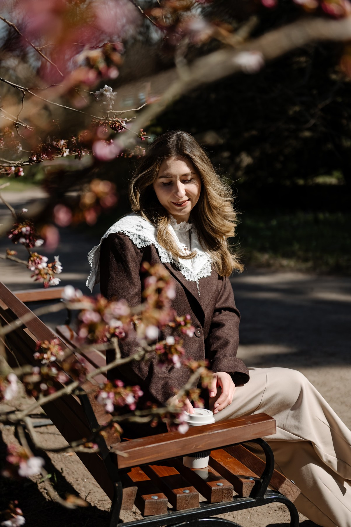 Марина с сакурой. Свадебный и семейный фотограф в Санкт-Петербурге Елена Худякова