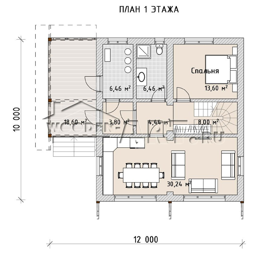 «Шале» 208 кв. м. Проекты деревянных домов