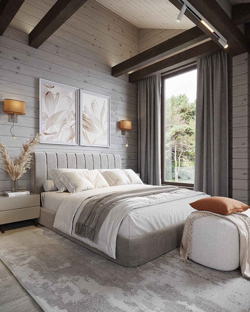 Дом из  бруса 250 м², Московская обл., к/п Гринвуд. Студия дизайна