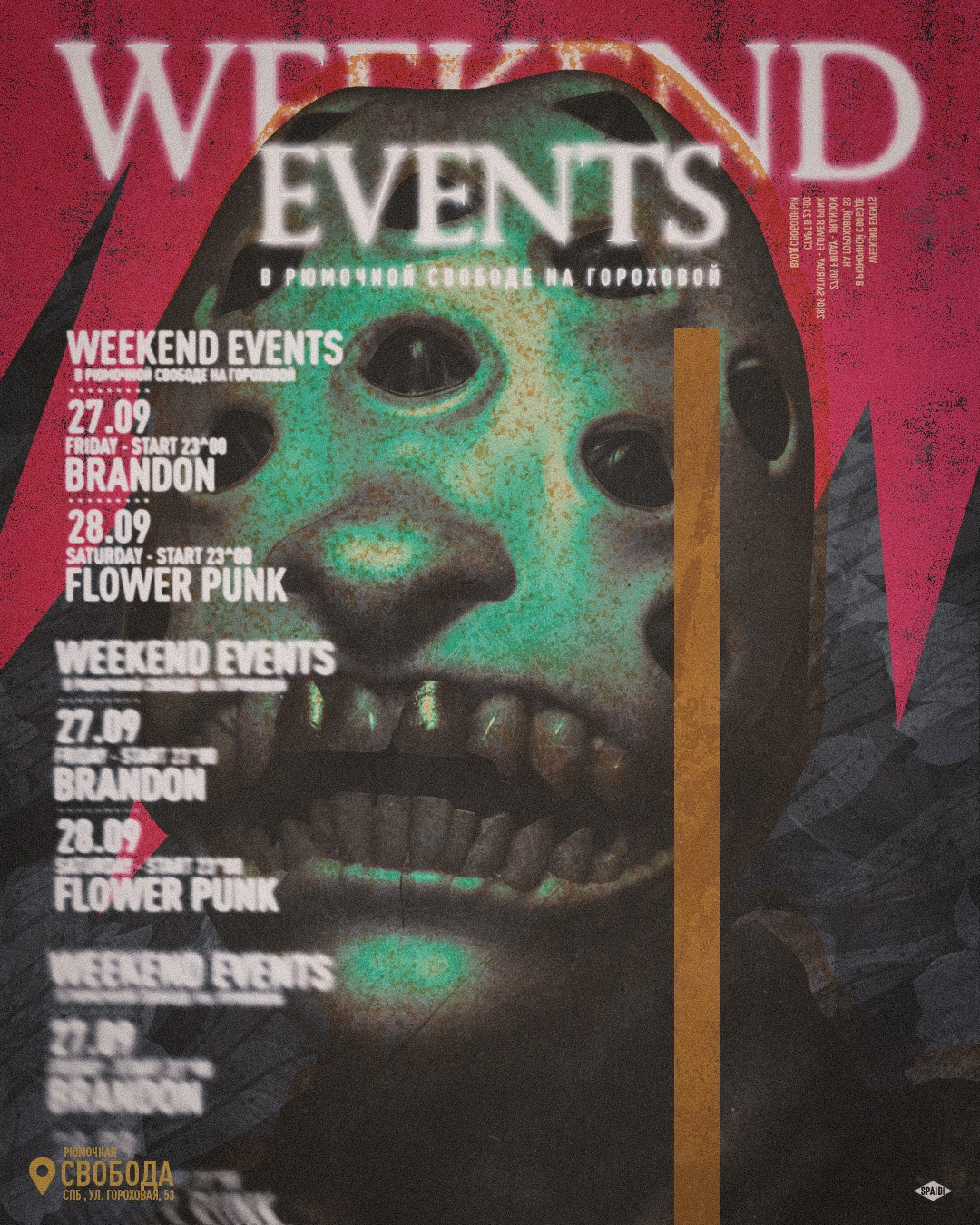 WEEKEND EVENTS. Spaidi Design | Graphic Design