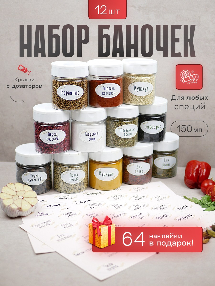 Баночки для специй. Разработка фирменного стиля, брендбука, логотипа (логобука), инфографика для маркетплейсов, Новосибирск