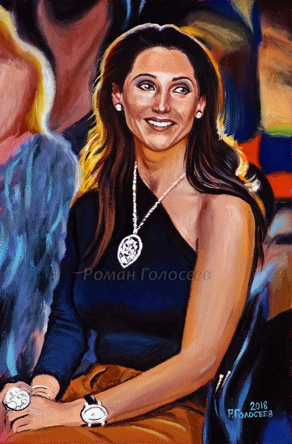 "Роза Чемериса", 23х15, картон, масло, 21.03.2018