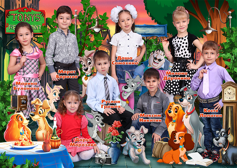 Шаблон 259 для детского сада «Дисней». Medlori fotobook Выпускные альбомы в Липецке Лариса Медведева