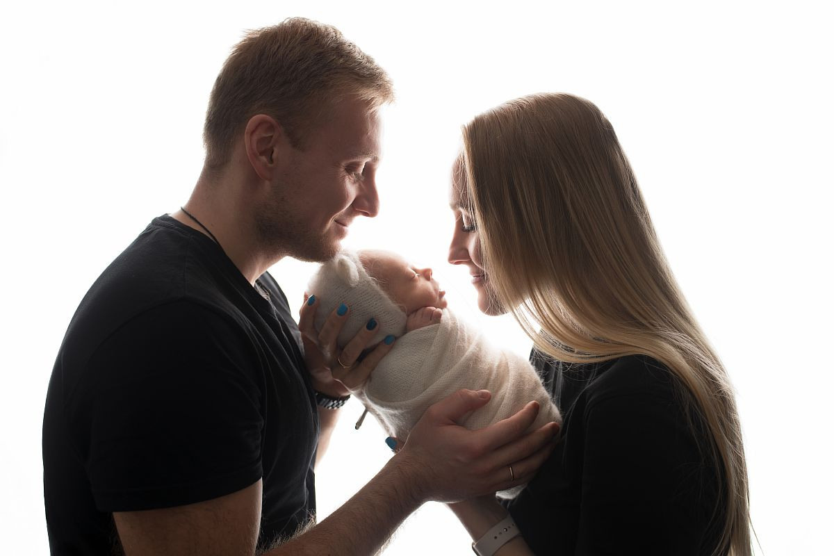 Фото с родителями. Фотограф новорожденных Москва Архипова Татьяна