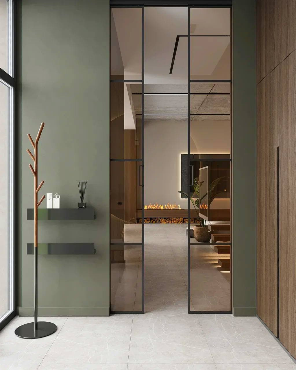 Дом 200 м. кв. 1й этаж, общие пространства. Студия Дизайна интерьера Tsvetdesign. Дизайнер в Санкт-Петербурге