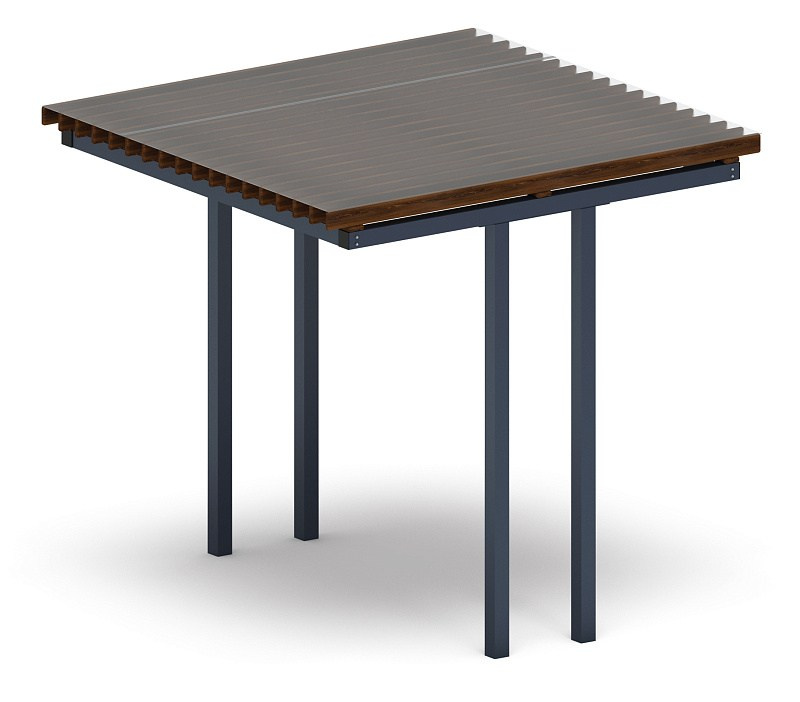 Пергола тент (прямая) - МФ 77.04.01 /с поликарбонатом/ Габариты (ШхДхВ): 3000x2840x2805 мм 