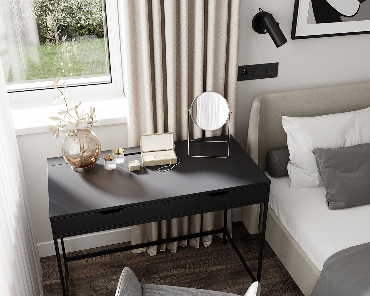 Визуализация спальных комнат 53 m². Заказать 3d визуализацию интерьеров — Дарья Веденёва