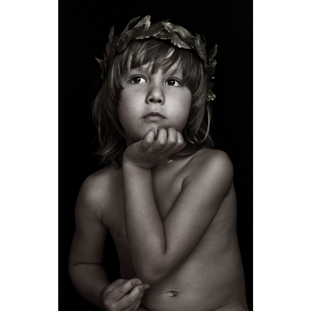 Концептуальный портрет ребенка в авторском художественном стиле.