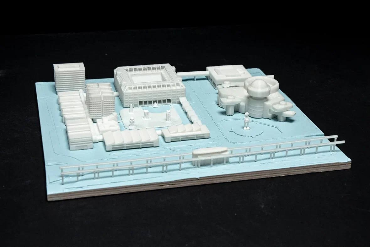 Дипломный макет для Дария. 3D печать