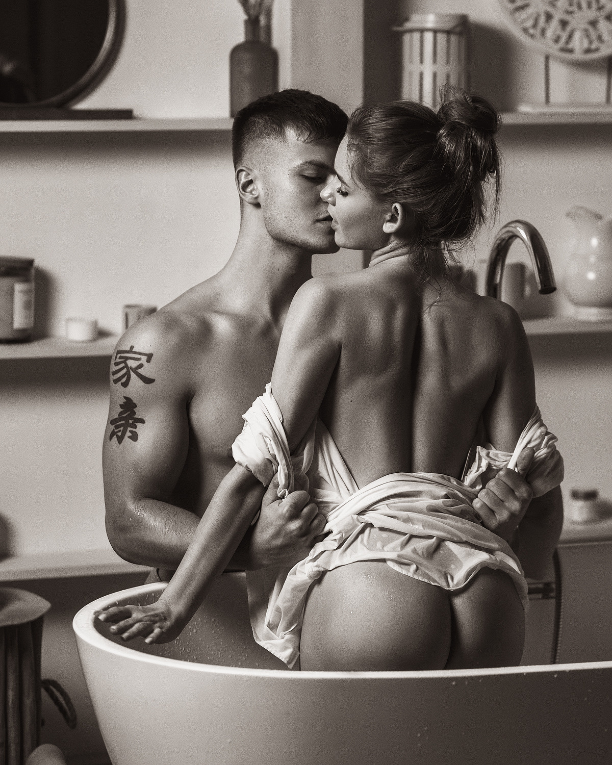 Красивые парные фотосессии для мужчин и женщин от московского фотографа  в жанре будуар и Арт ню, Александра Шебанова