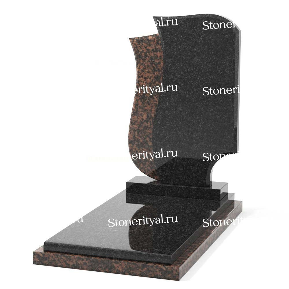 Комбинированные памятники на одного. Изготовление и установка памятников в Москве и МО