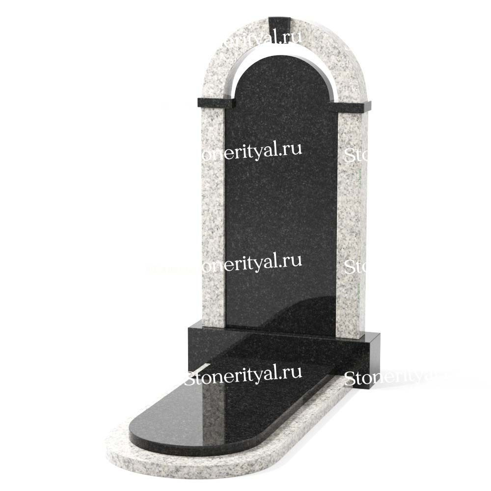 Комбинированные памятники на одного. Изготовление и установка памятников в Москве и МО