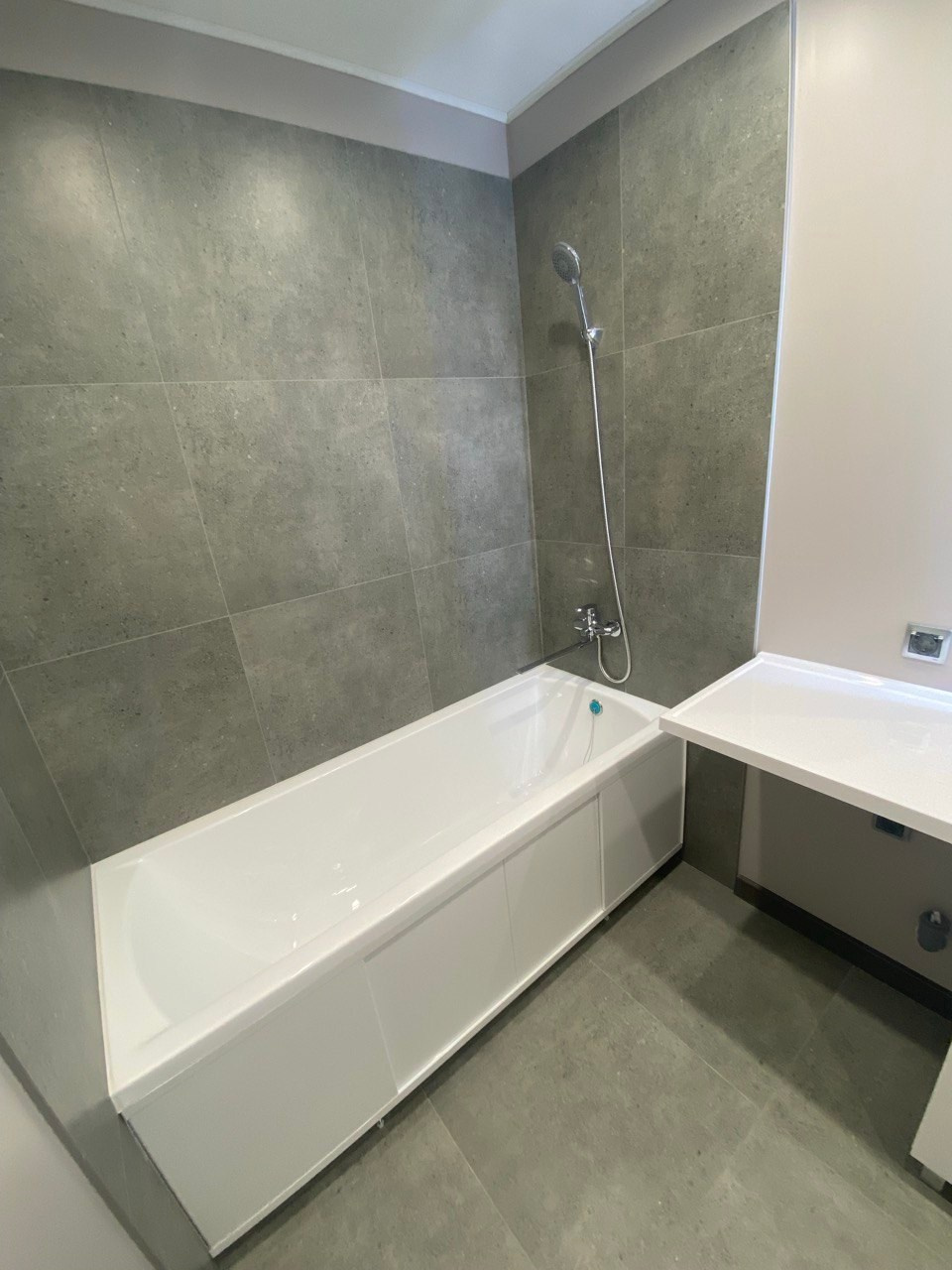 Ванная комната (ул. Сибгата Хакима д. 46). Ремонт санузла, туалета, ванной под ключ в Казани. Укладка плитки