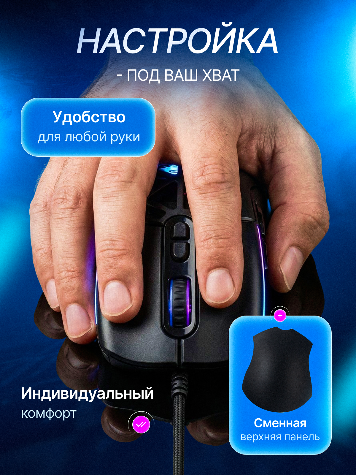 Игровая мышь. Инфографика для маркетплейсов — khdesign_wb