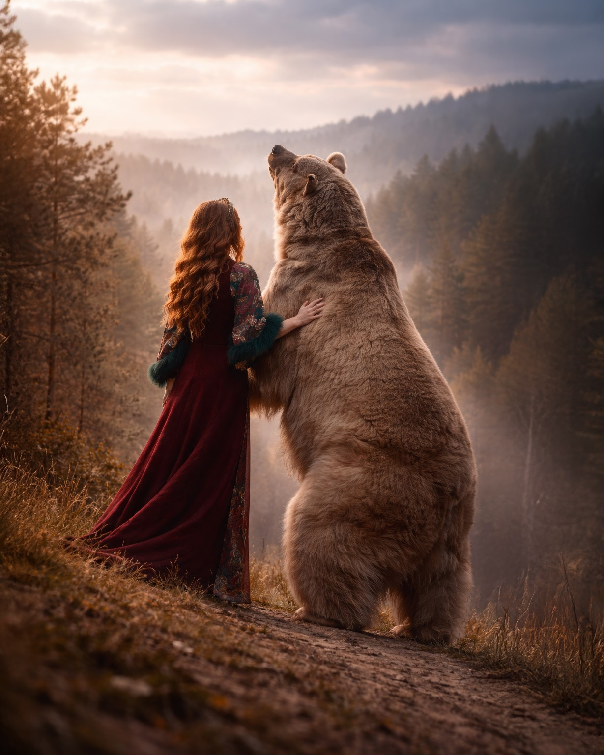 🐻 Съёмка с медведем Степаном — сказка, которая становится реальностью. Семейный и детский фотограф в Москве Юлия