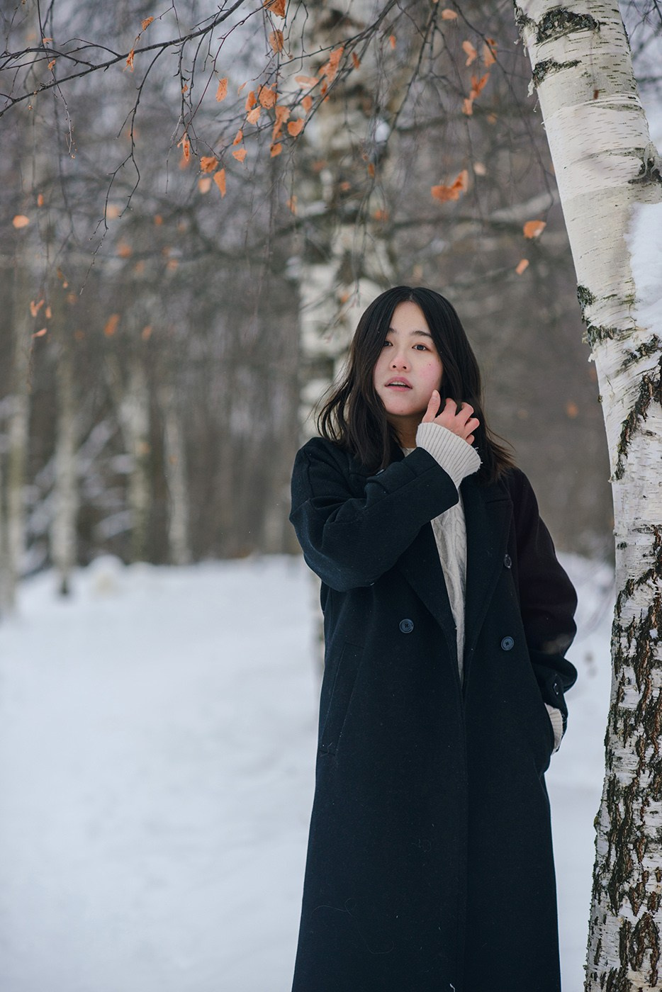 photo shoot for a girl in a winter field, snow (photography from Elena Carruthers)