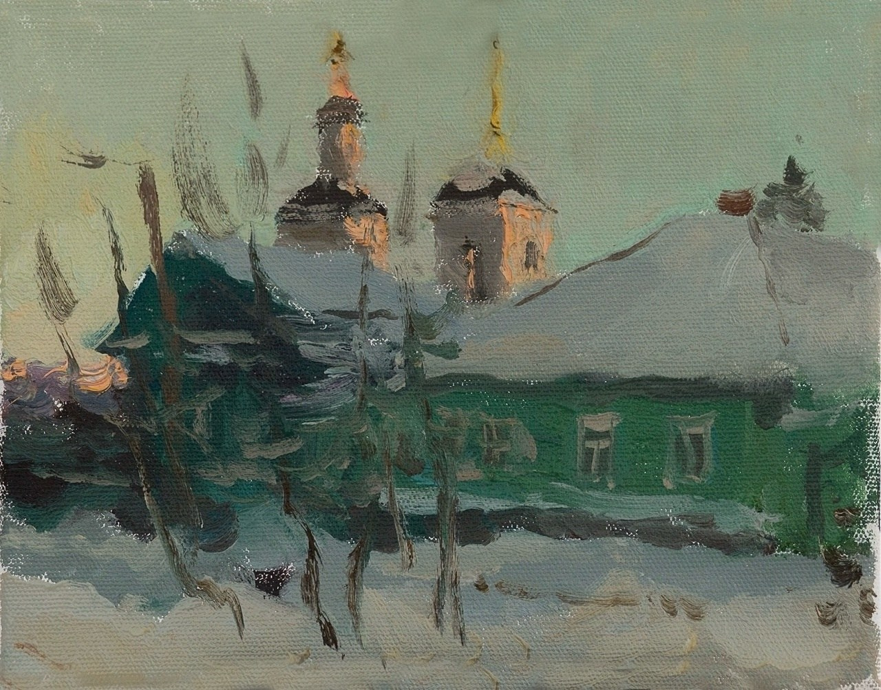 Январский вечер. Художник Александр Каверин