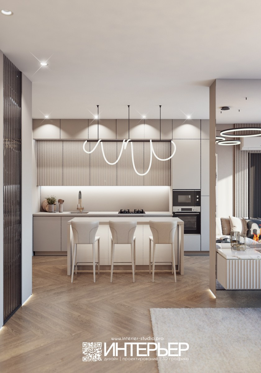 Михаил ЖК Печорин. Кухня. Исправления. Дизайн интерьера, 3D визуализация и 3D моделирование. Создание проектов и чертежей. КМВ: Кисловодск, Пятигорск, Ессентуки и удаленно