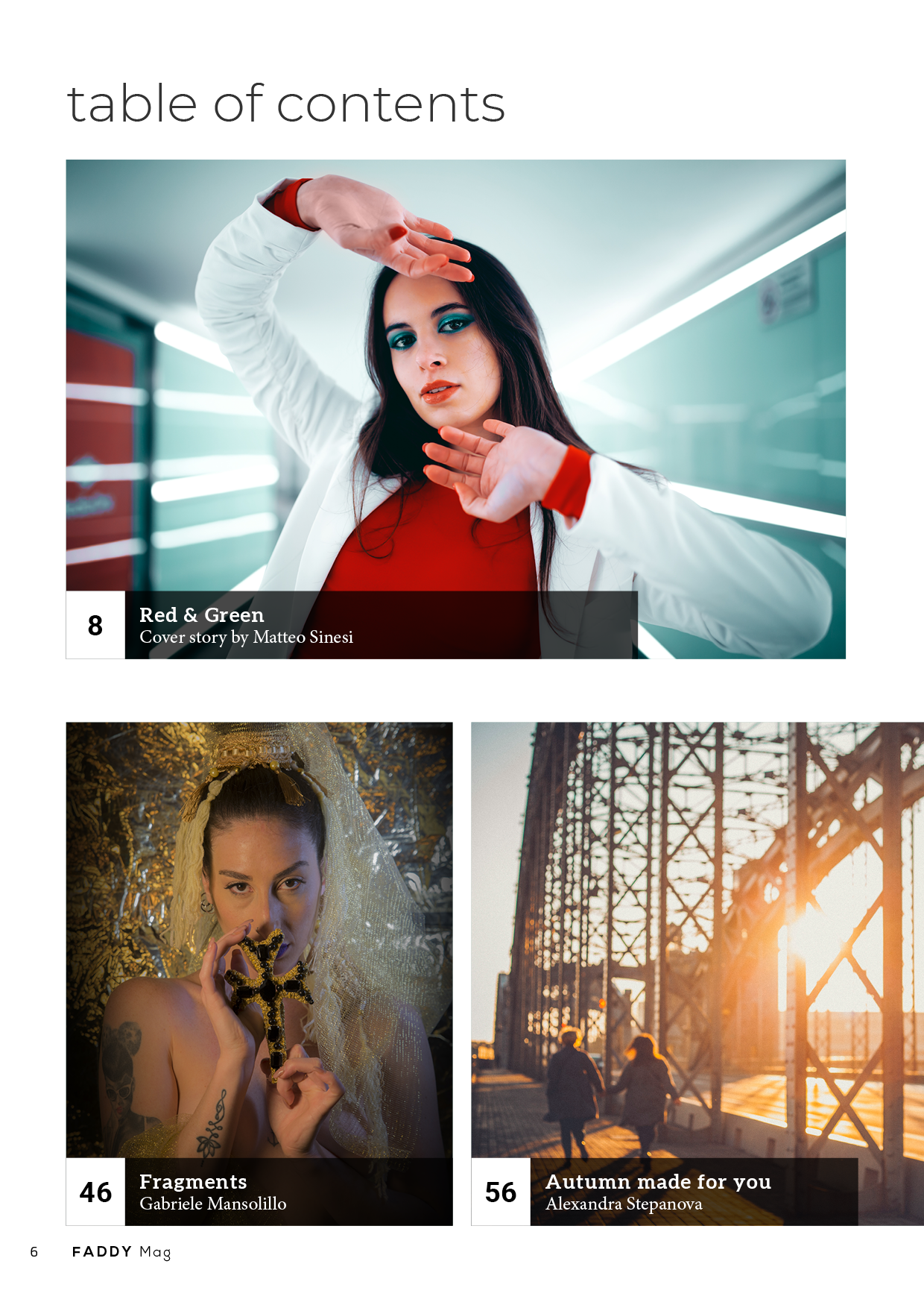 Faddy Magazine, Italia. Фотограф Александра Степанова