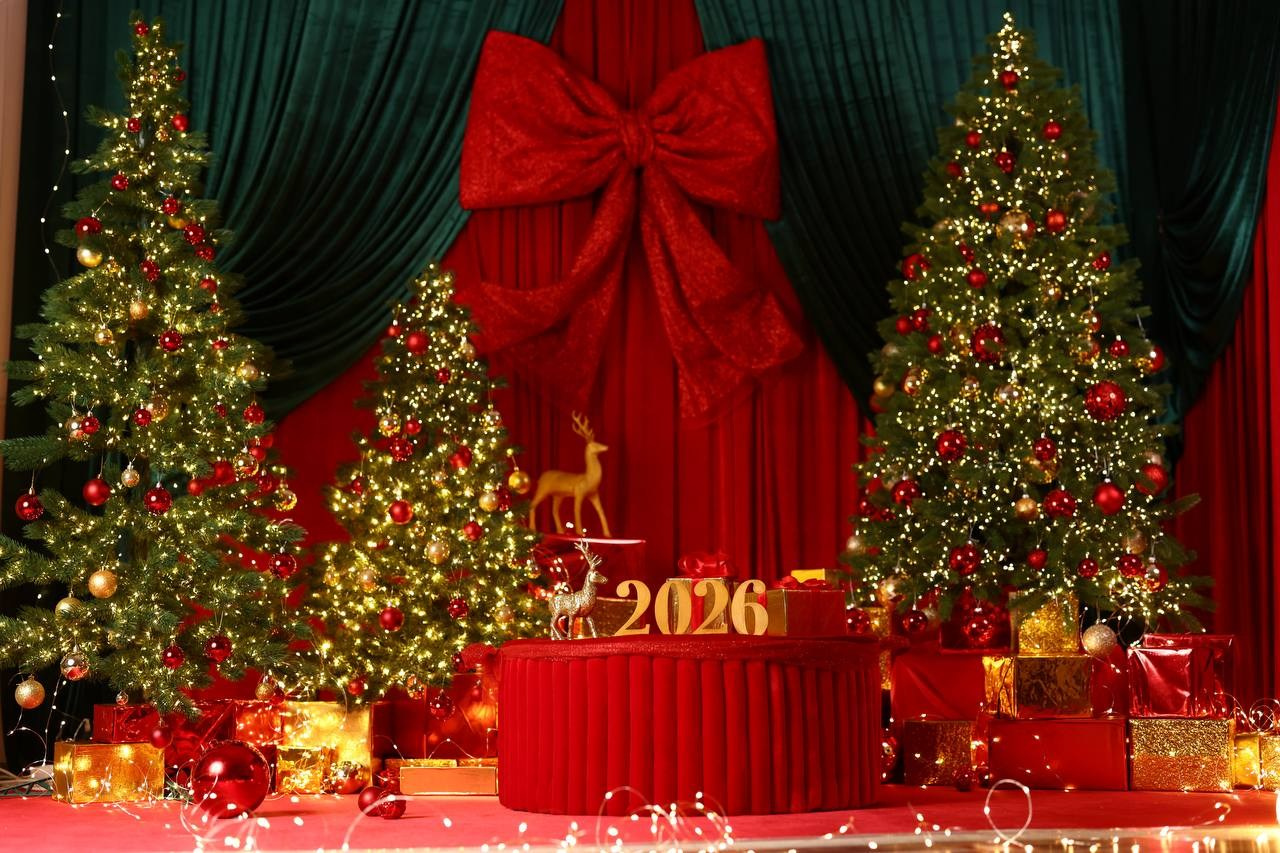 Интерьер фотостудии «Антураж» на Ковалёва, 5. Новый год 2025–2026 гг. Семейный и детский фотограф в Краснодаре Анна Трашкова