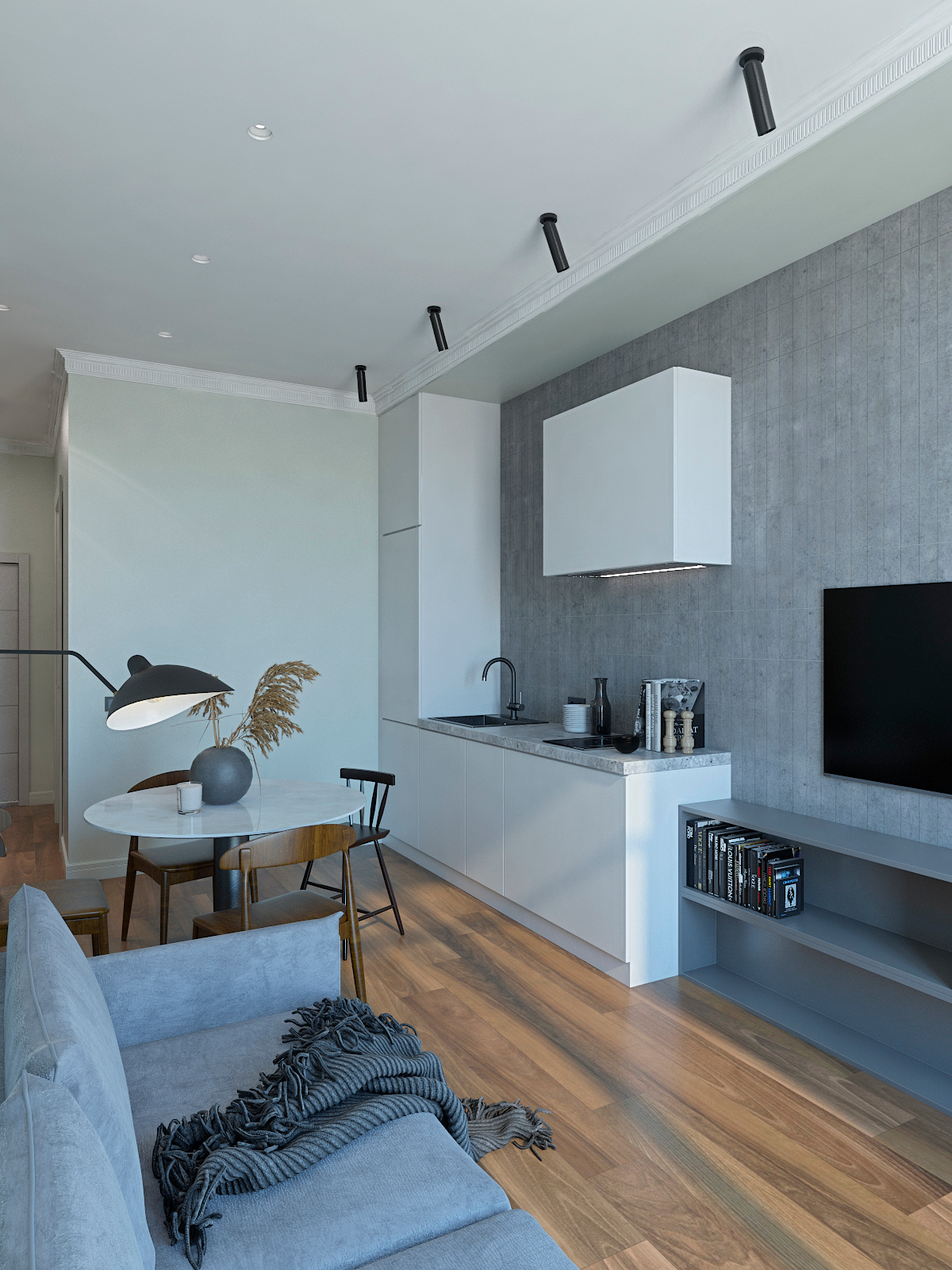 Однокомнатная квартира г. Геленджик. Дизайн интерьера в Пскове и Великом Новгороде