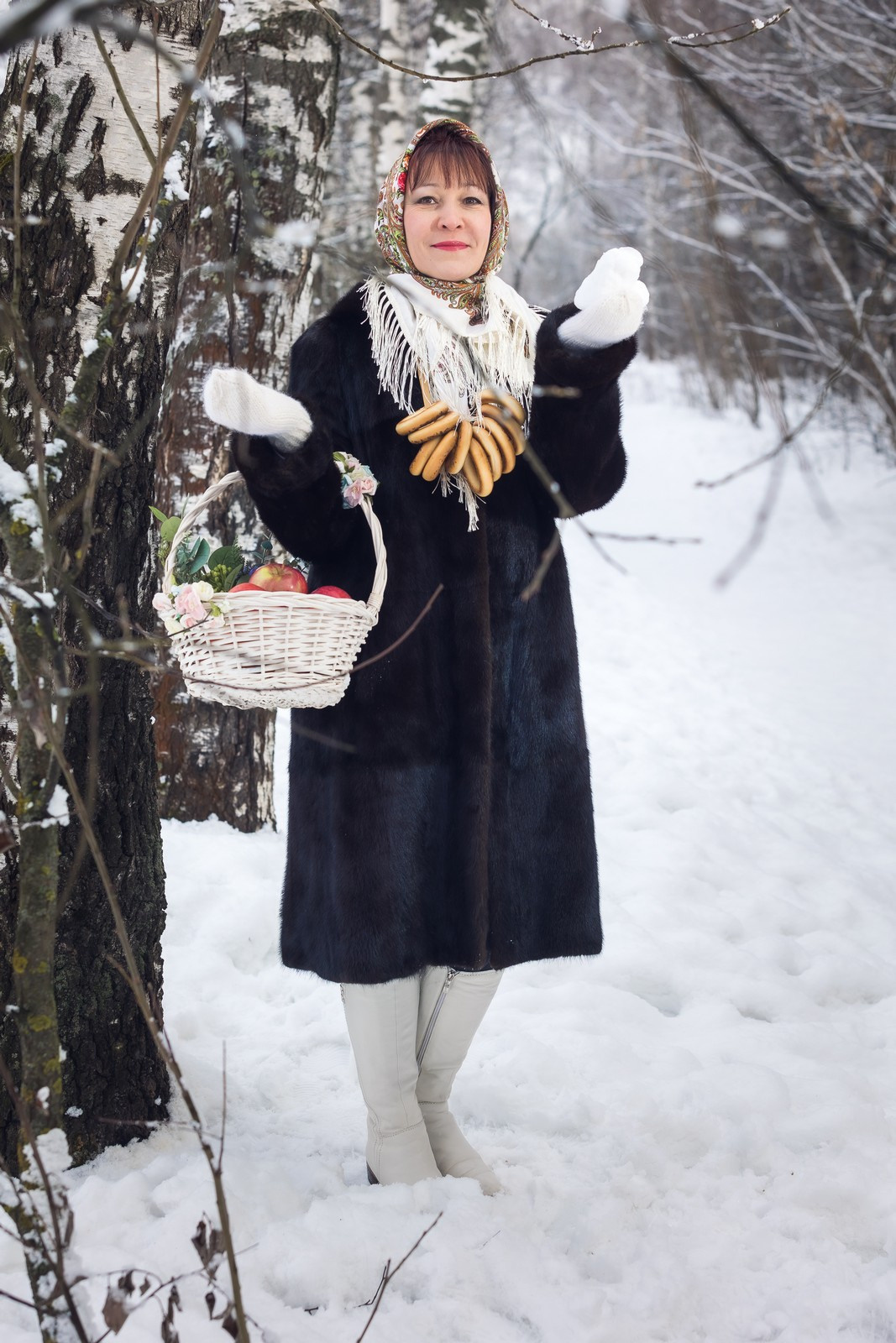 Зима. Русские красавицы. Свадебный и репортажный фотограф в Москве и Московской области