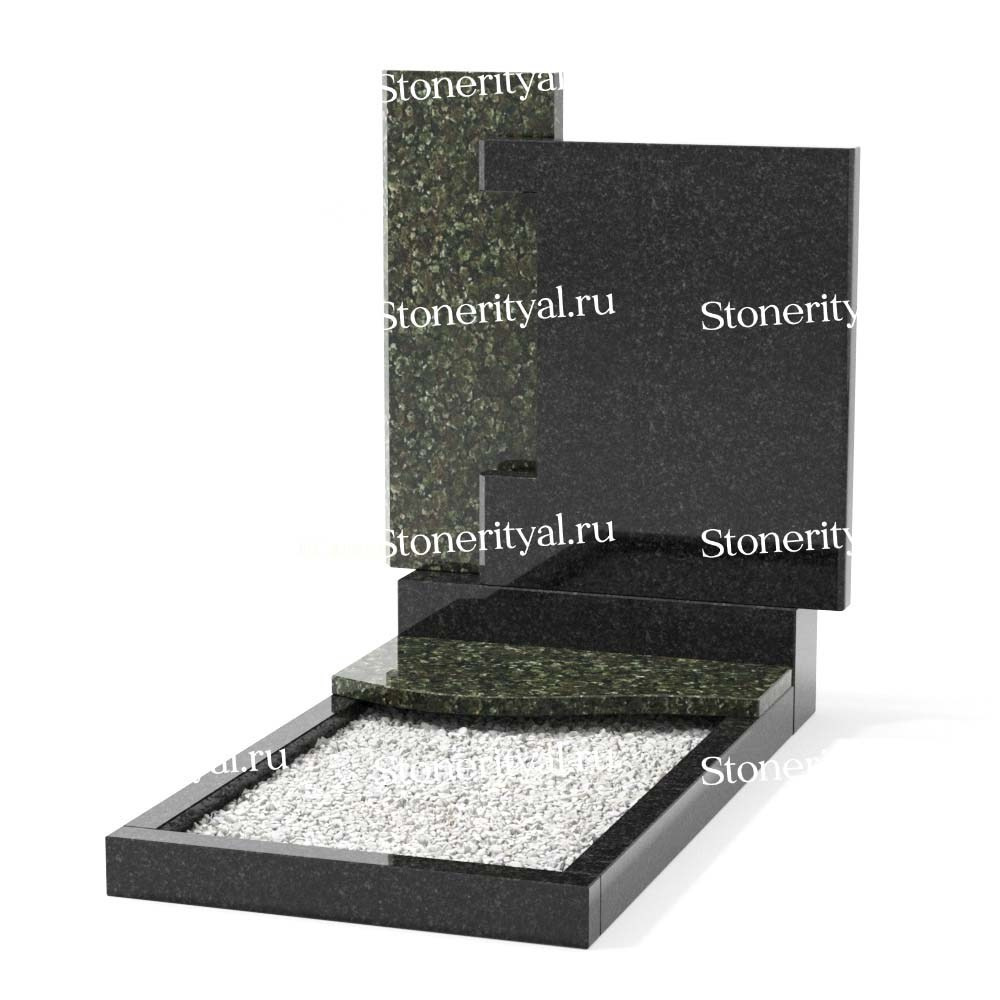 Комбинированные памятники на одного. Изготовление и установка памятников в Москве и МО