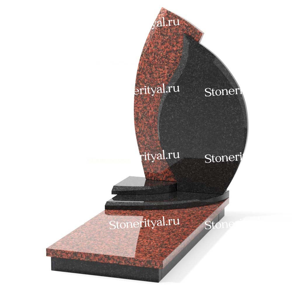 Комбинированные памятники на одного. Изготовление и установка памятников в Москве и МО