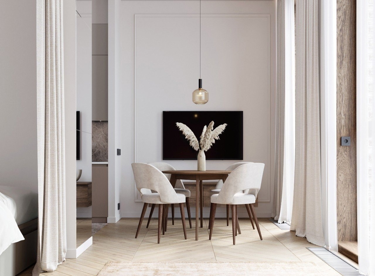 Визуализация квартиры-студии ЖК Невский 28.8 m². Заказать 3d визуализацию интерьеров — Дарья Веденёва