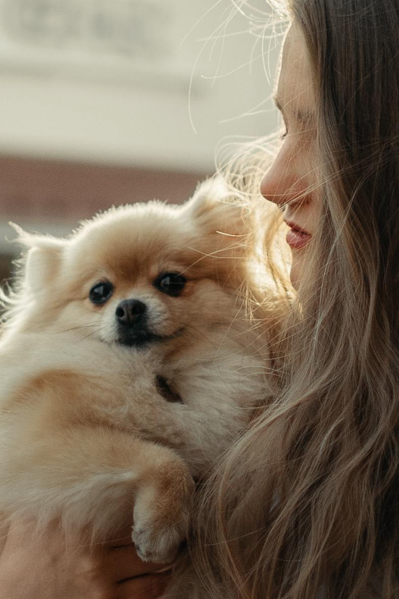 Anastasia and Vesta. Real moments between people and their dogs