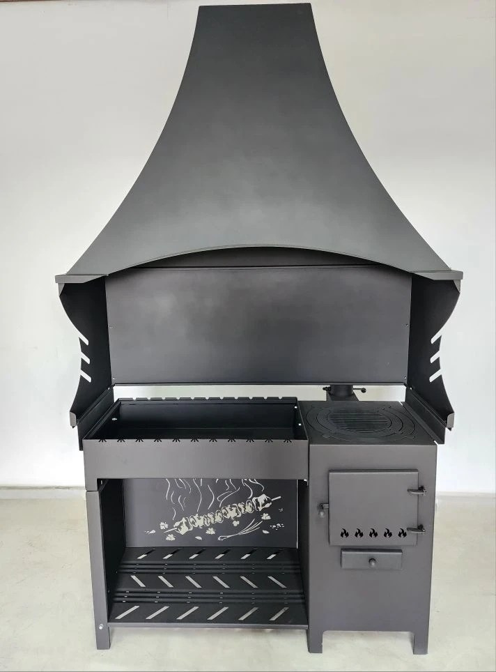 «Джета с вытяжным зонтом и функцией смокер. Купить / заказать мангал для дома в Краснодаре от производителя «Дарбин»